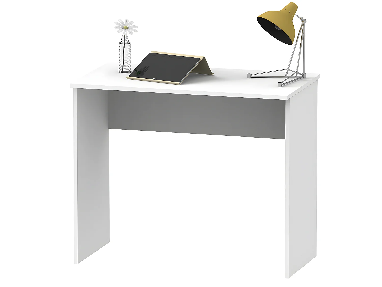 Bureau enfant coloris blanc - Hauteur 75 x Longueur 90 x Profondeur 50 cm