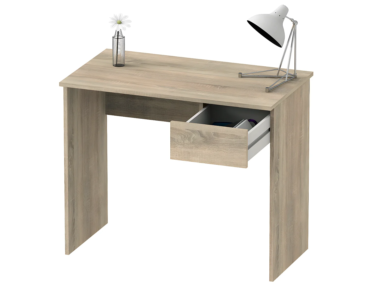 Bureau avec tiroir coloris Cambrian - Hauteur 75 x Longueur 90 x Profondeur 50 cm