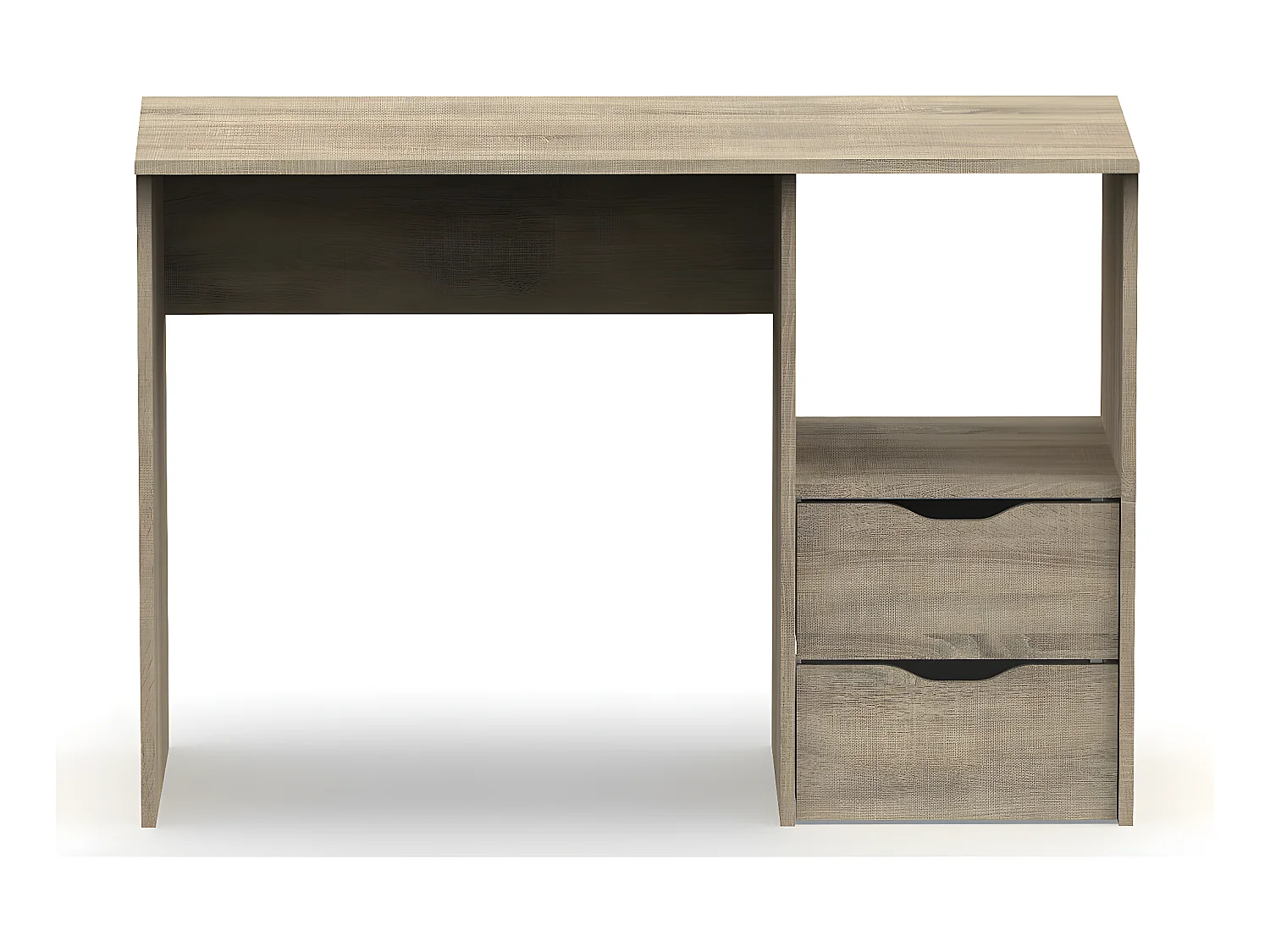 Bureau 2 tiroirs coloris Cambrian - Hauteur 76 x Longueur 115 x Profondeur 50 cm