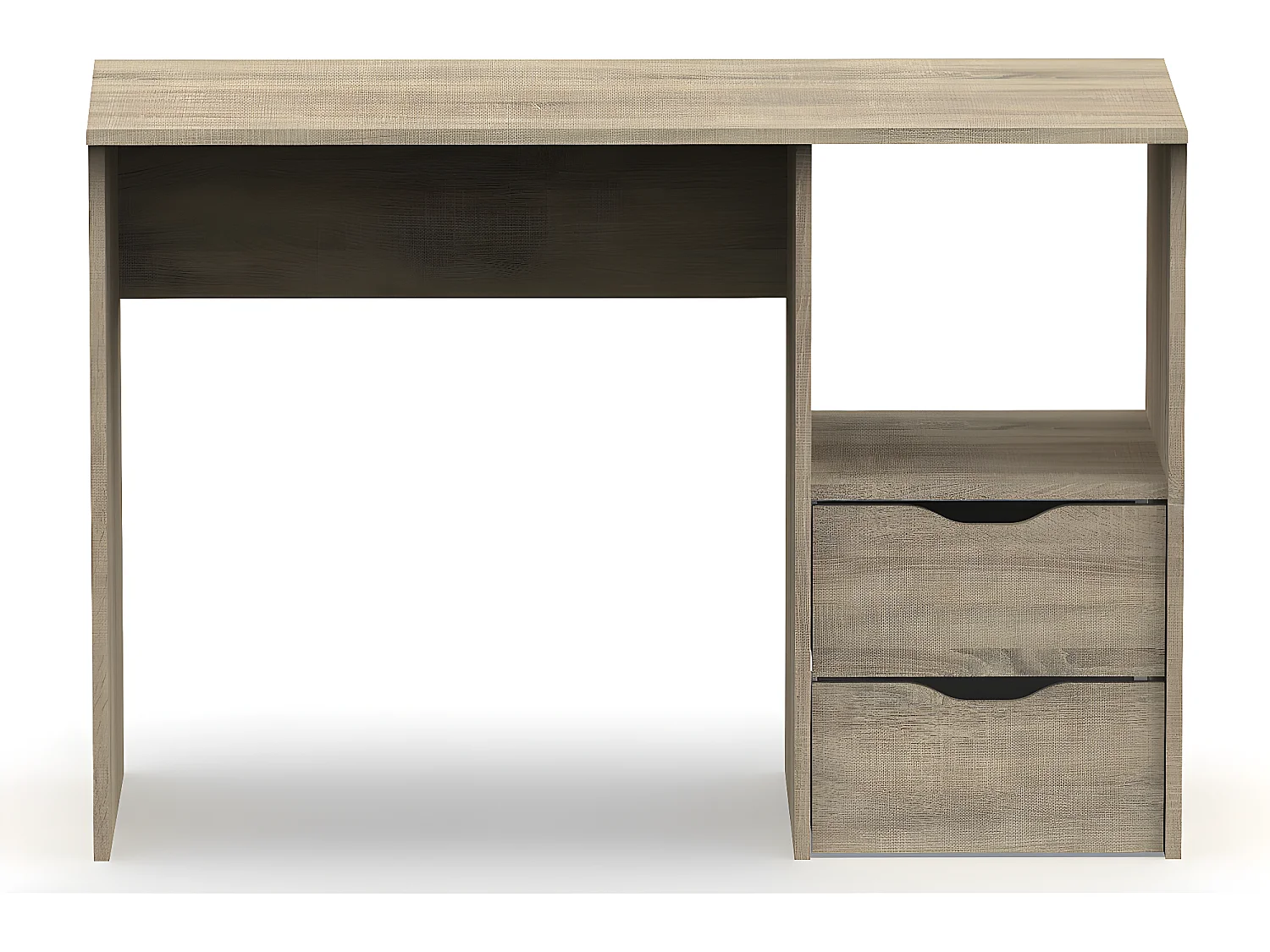 Bureau 2 tiroirs coloris Cambrian - Hauteur 76 x Longueur 115 x Profondeur 50 cm