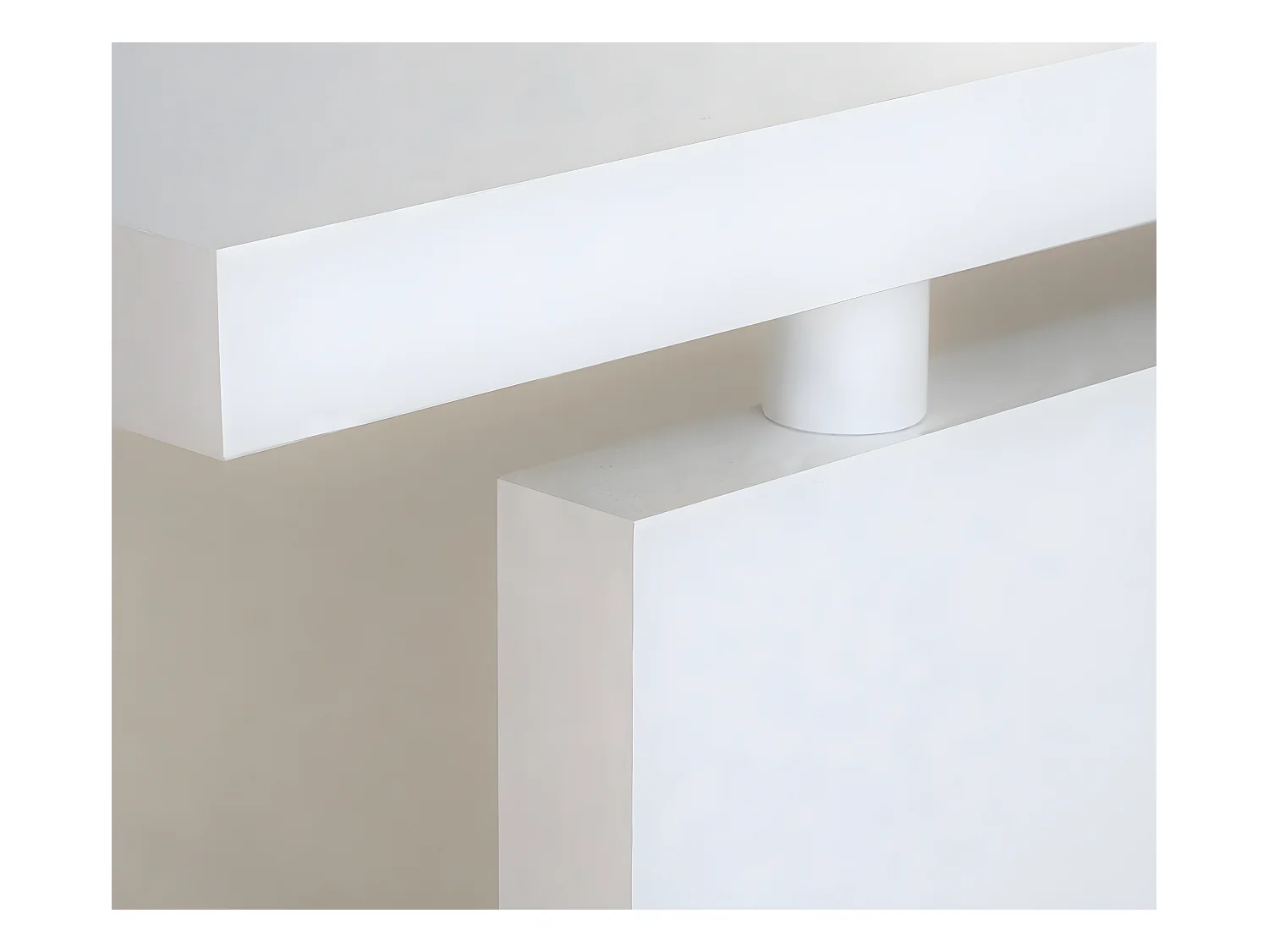 Bureau coloris blanc - Hauteur 76 x Longueur 120 x Profondeur 68 cm