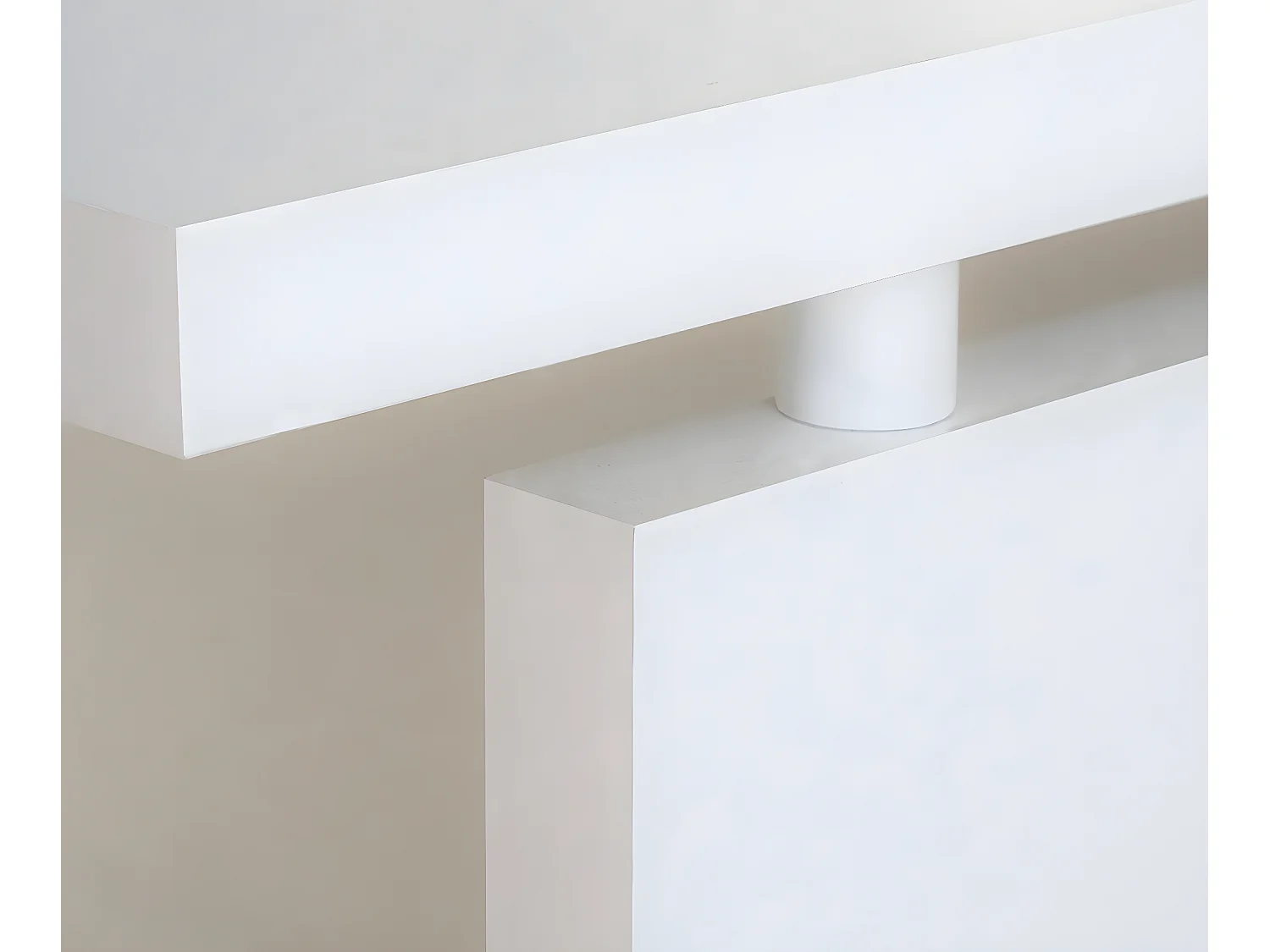 Bureau coloris blanc - Hauteur 76 x Longueur 120 x Profondeur 68 cm