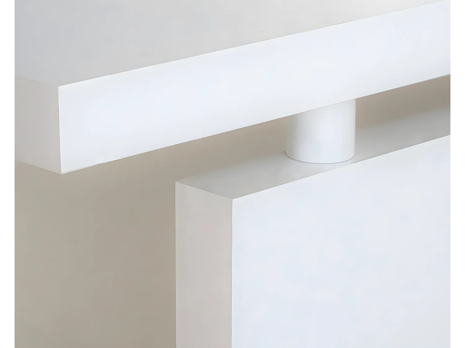 Bureau coloris blanc - Hauteur 76 x Longueur 155 x Profondeur 68 cm