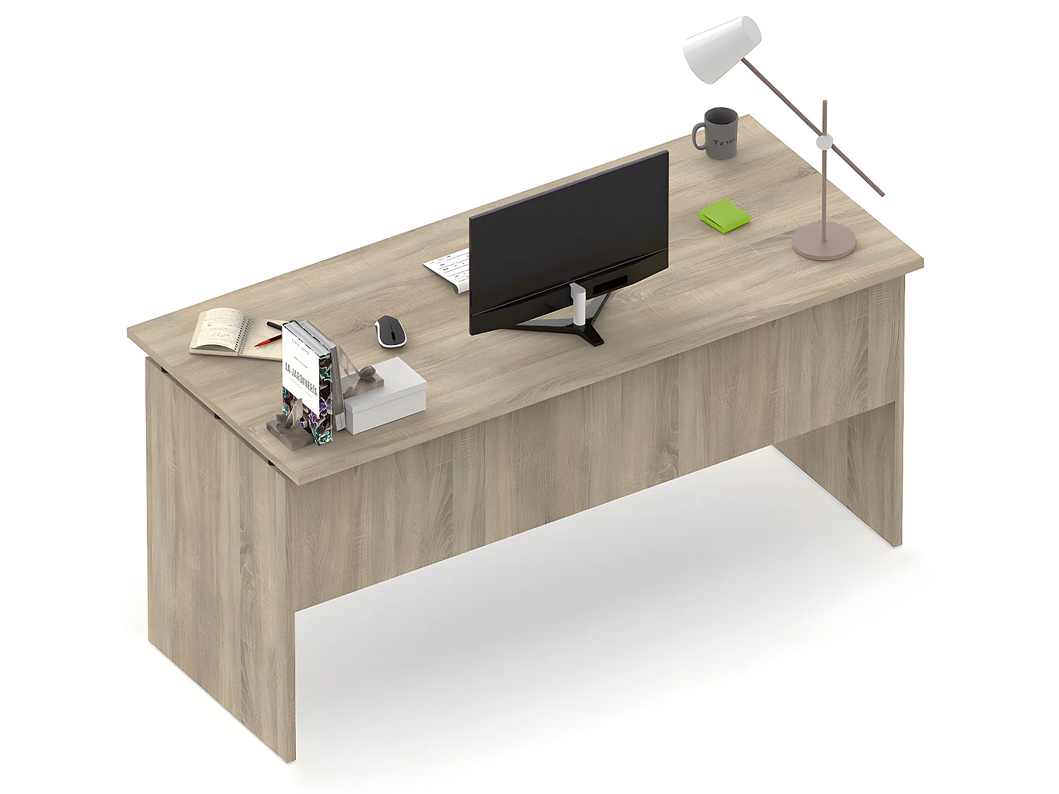Bureau coloris Cambrian - Hauteur 76 x Longueur 155 x Profondeur 68 cm