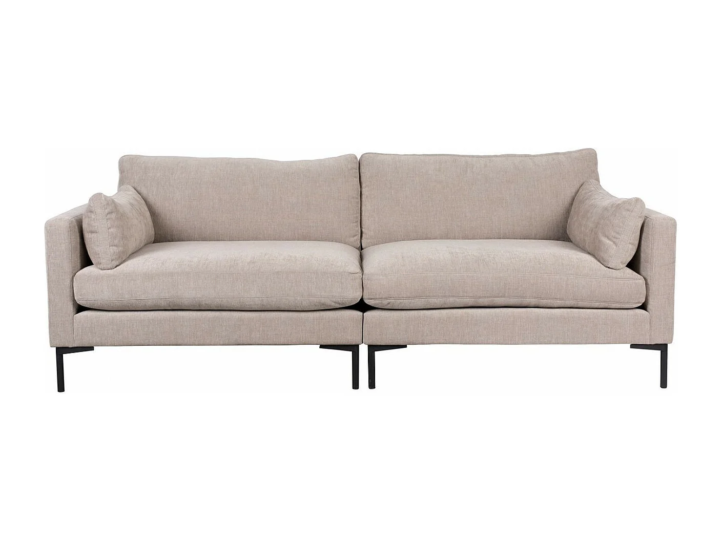 SUMMER - Canapé 3 places en tissu microfibres beige L 230