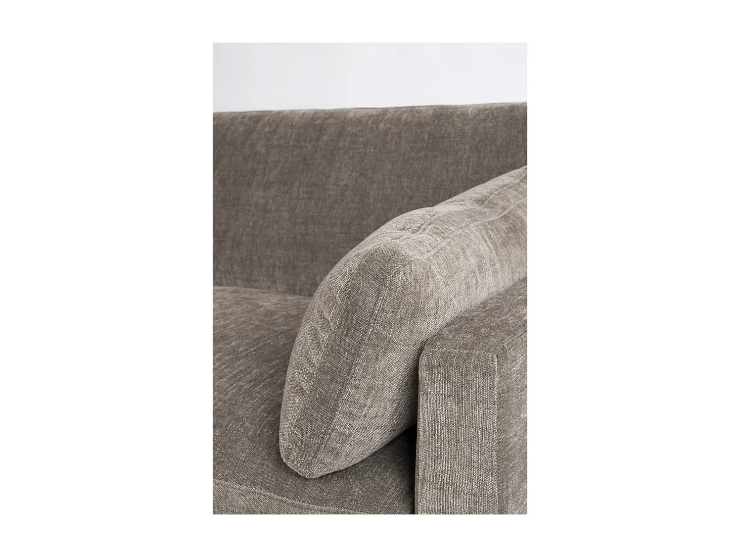 SUMMER - Canapé confortable 5 places en tissu café