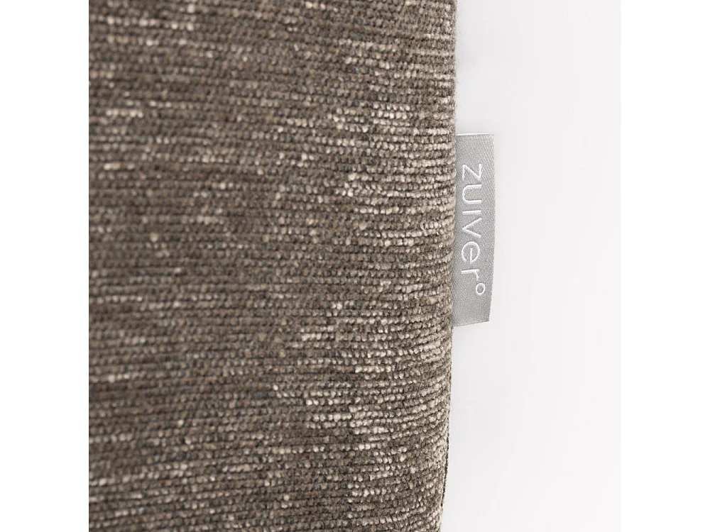 Summer - Canapé droit 5 places en tissu et pieds en métal - Café