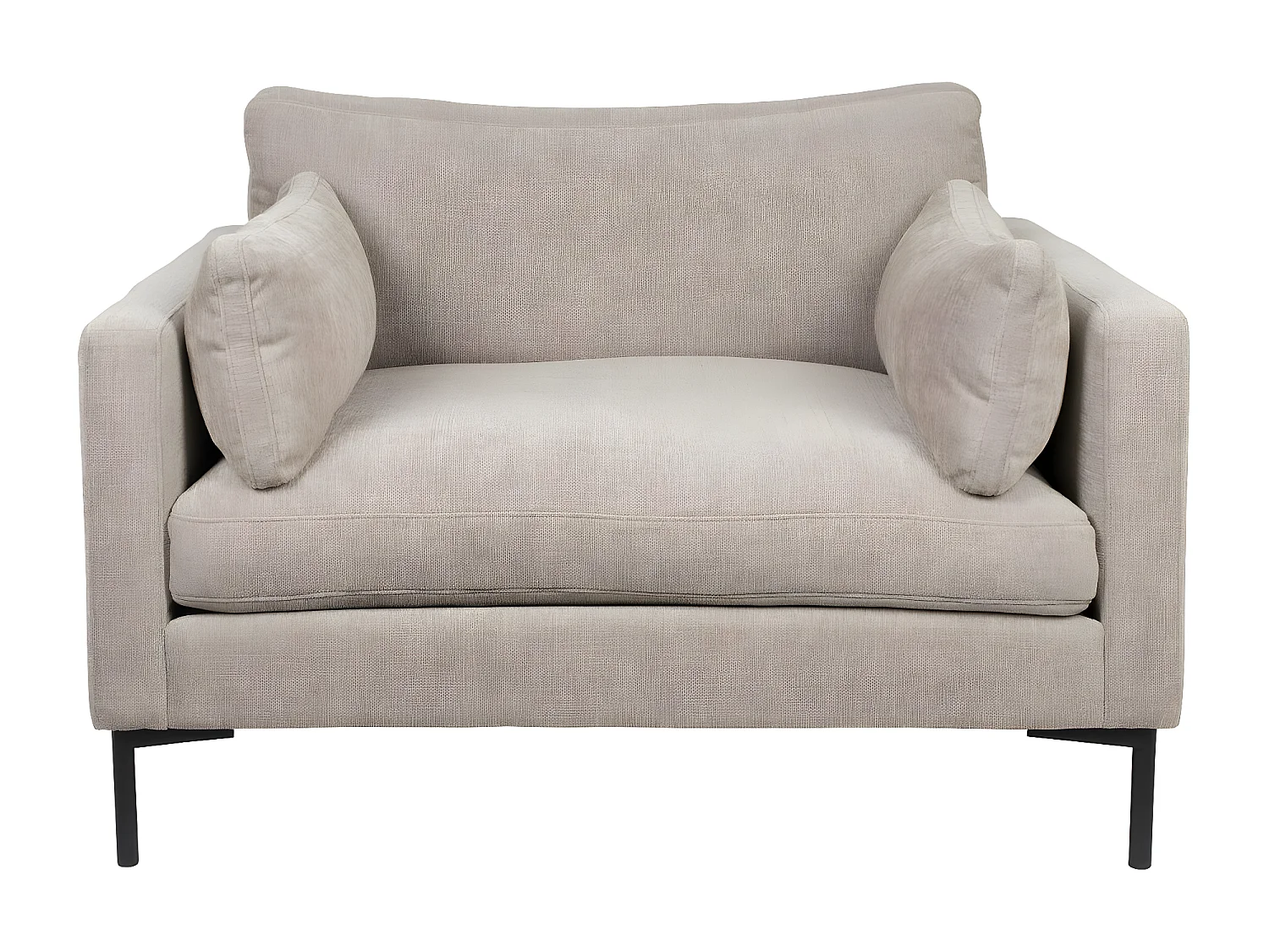 SUMMER - Fauteuil en microfibres beige confortable