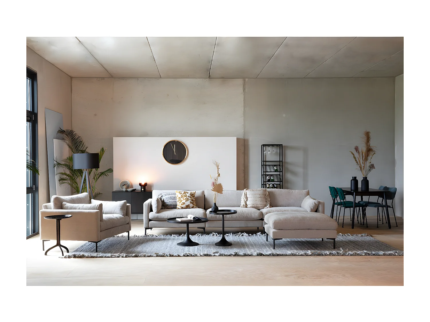 SUMMER - Fauteuil en microfibres beige confortable