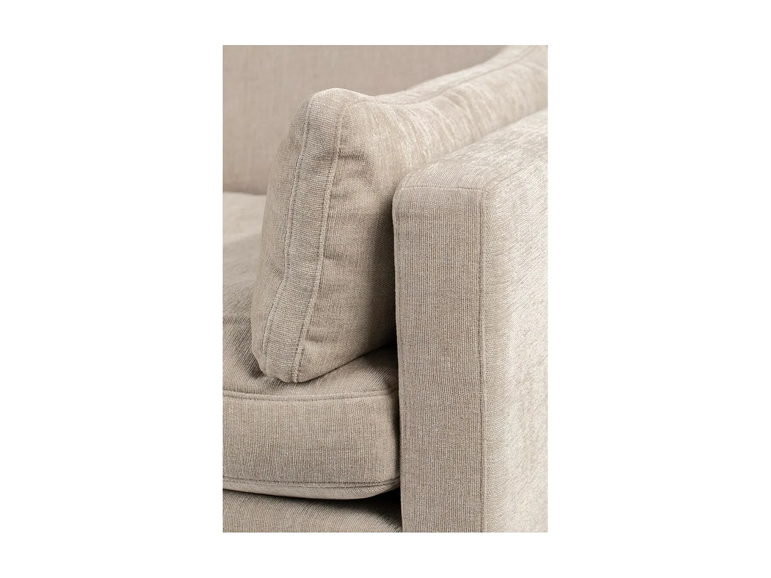 SUMMER - Fauteuil en microfibres beige confortable