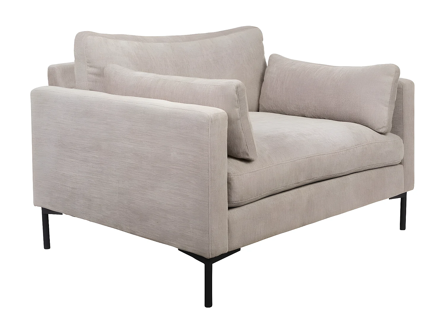 SUMMER - Fauteuil en microfibres beige confortable