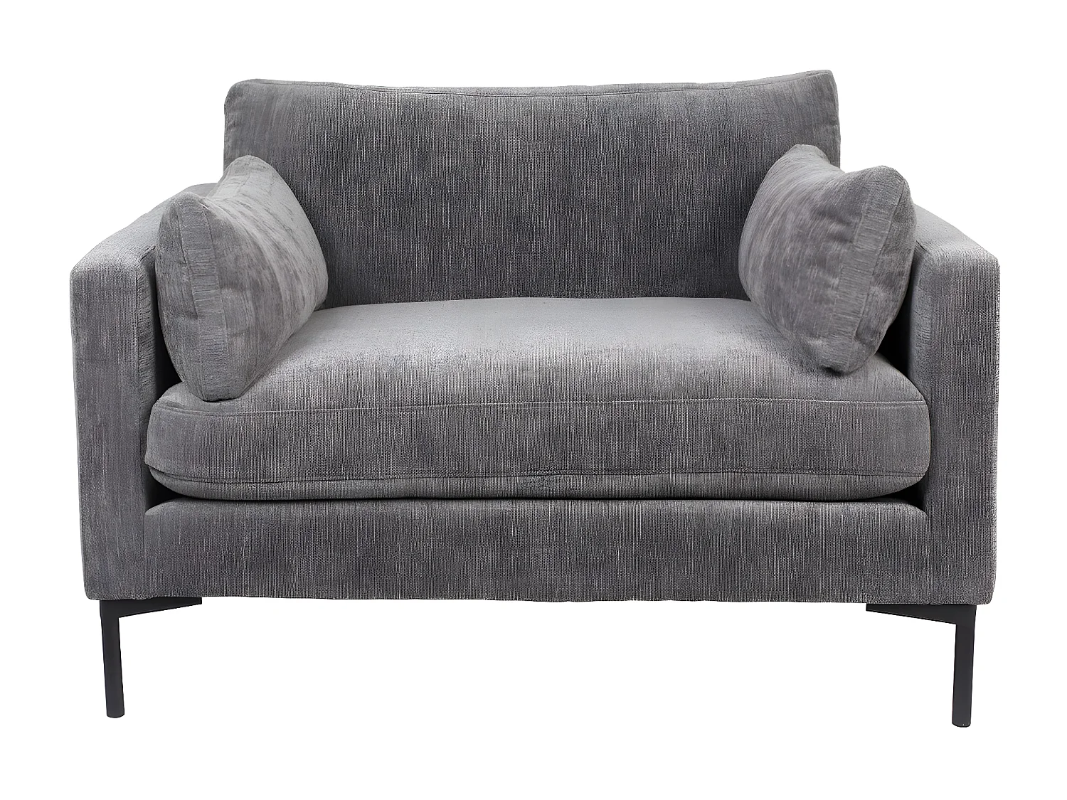 SUMMER - Fauteuil en microfibres gris confortable