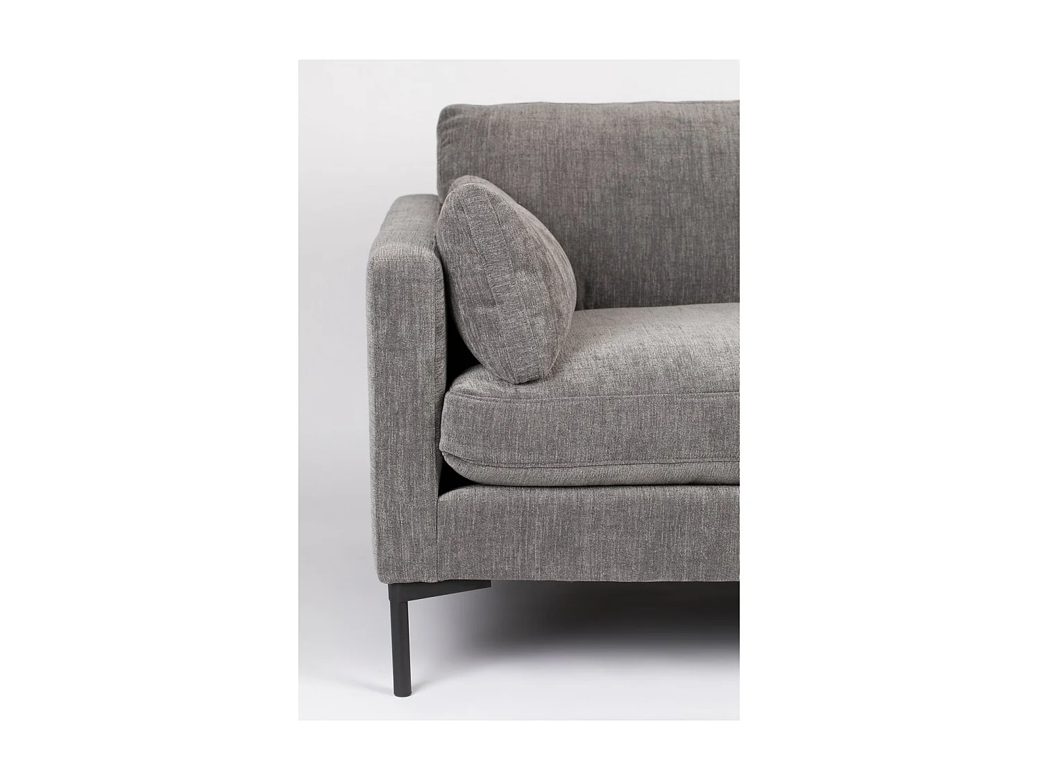 SUMMER - Fauteuil en microfibres gris confortable