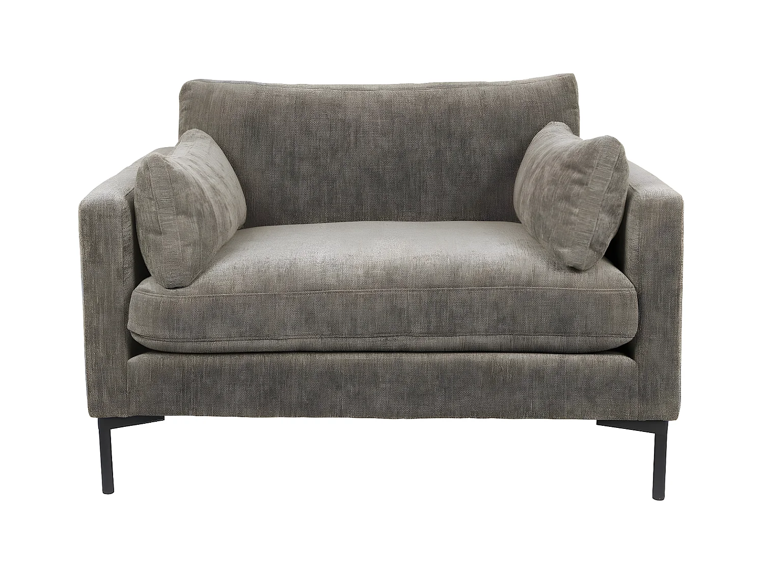 SUMMER - Fauteuil en tissu microfibres marron café - Confort et élégance