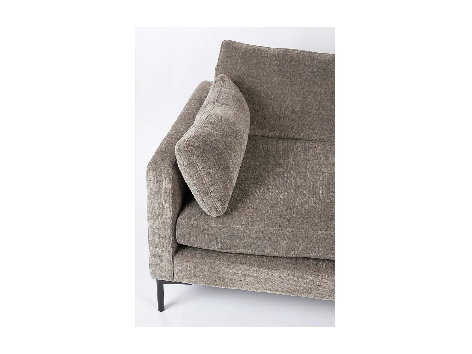 SUMMER - Fauteuil en tissu microfibres marron café - Confort et élégance