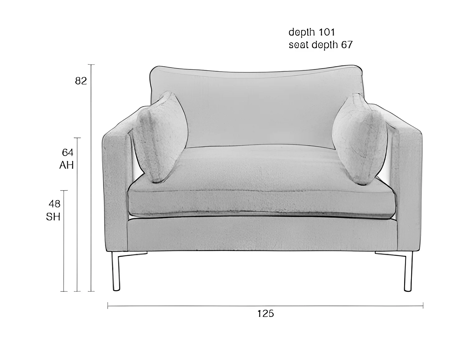 SUMMER - Fauteuil en tissu microfibres marron café - Confort et élégance