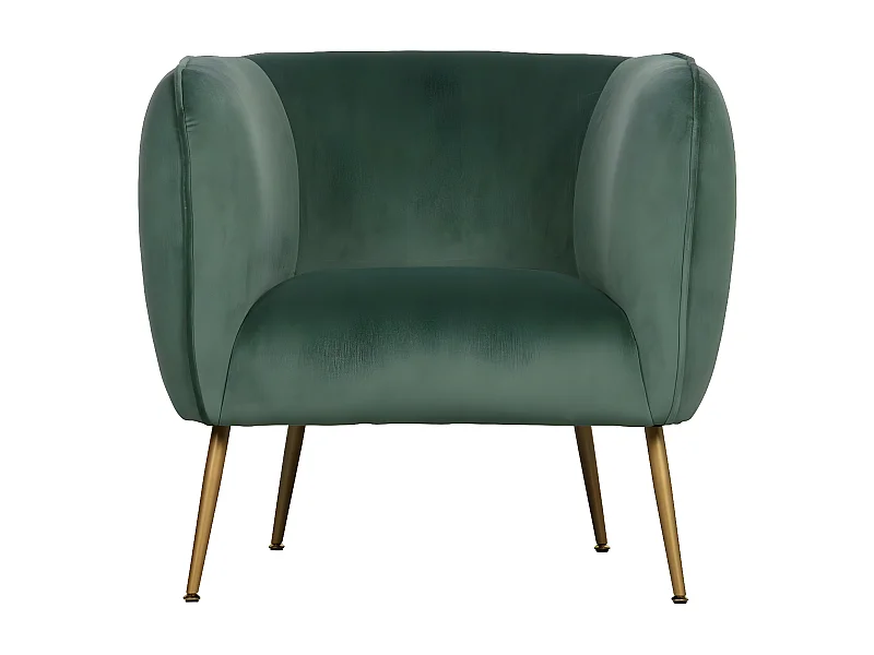 SCOUT - Fauteuil de salon velours vert