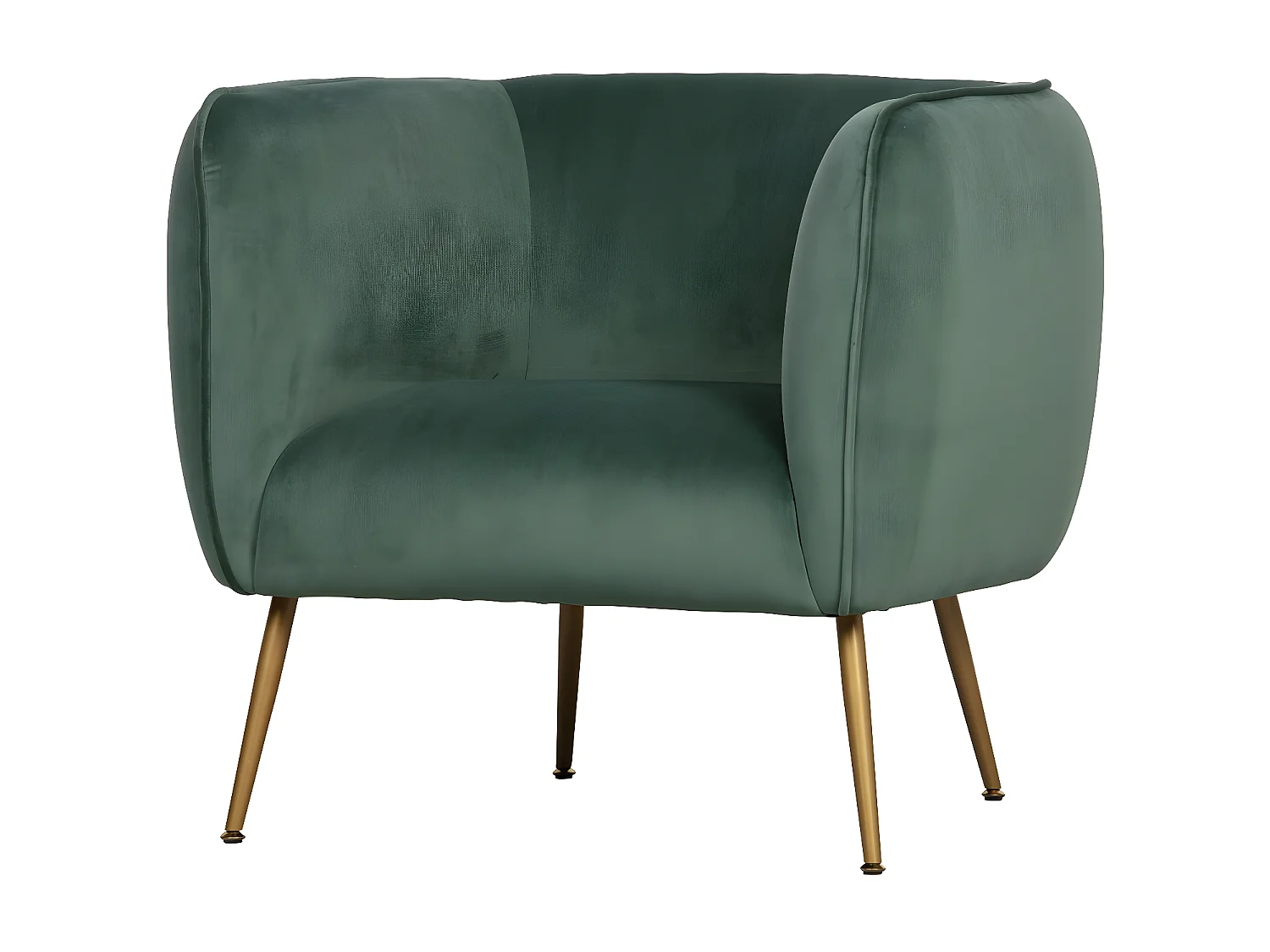SCOUT - Fauteuil de salon velours vert
