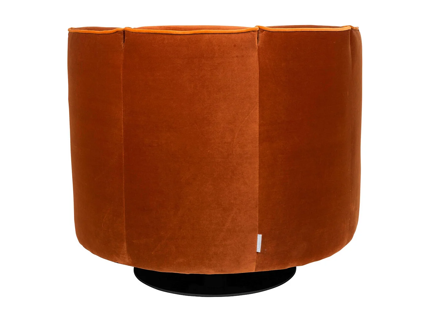 FLOWER - Poltrona art déco in velluto arancione