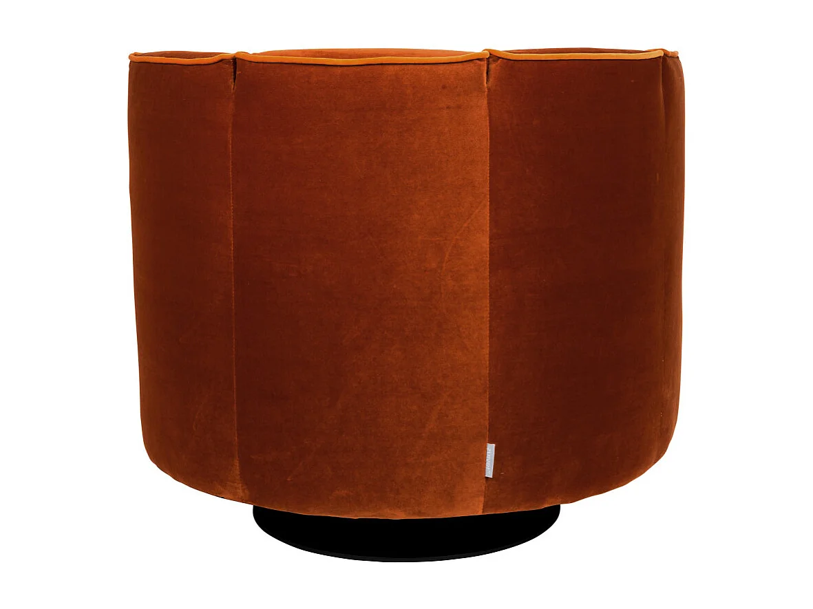 Flower - Fauteuil lounge en velours - Couleur - Orange