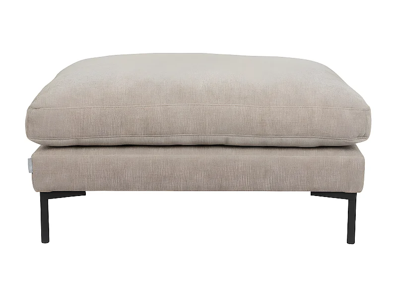 SUMMER - Pouf en tissu microfibres beige Summer