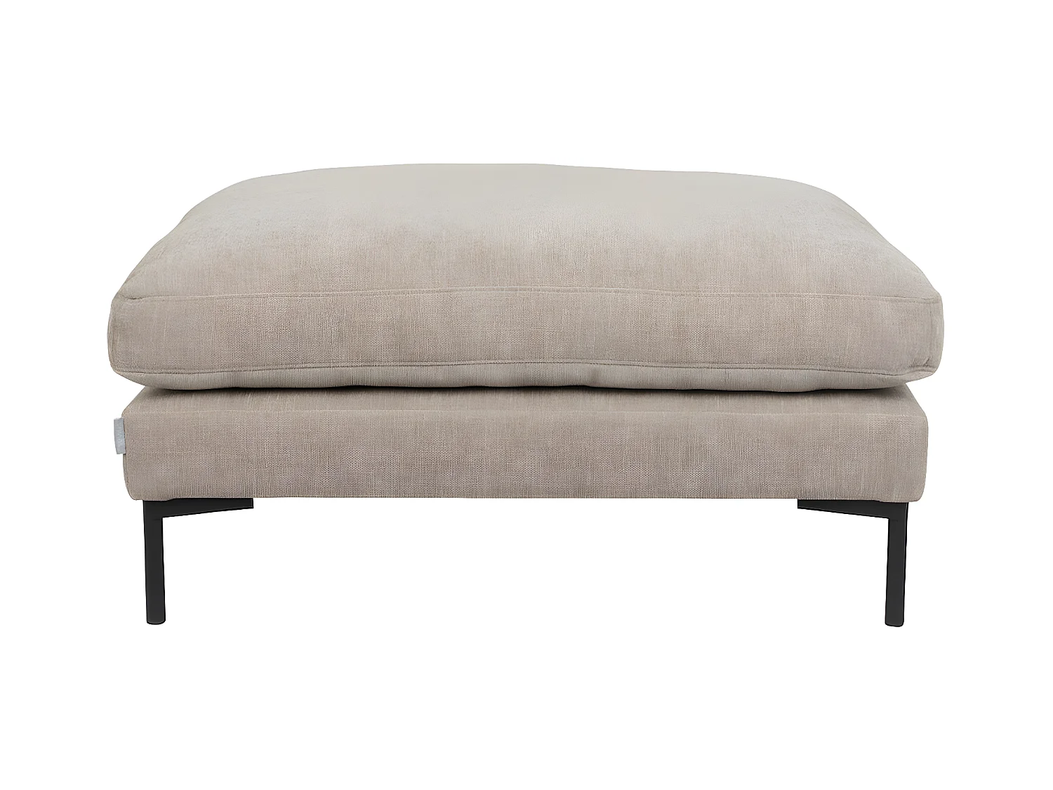 SUMMER - Pouf en tissu microfibres beige Summer
