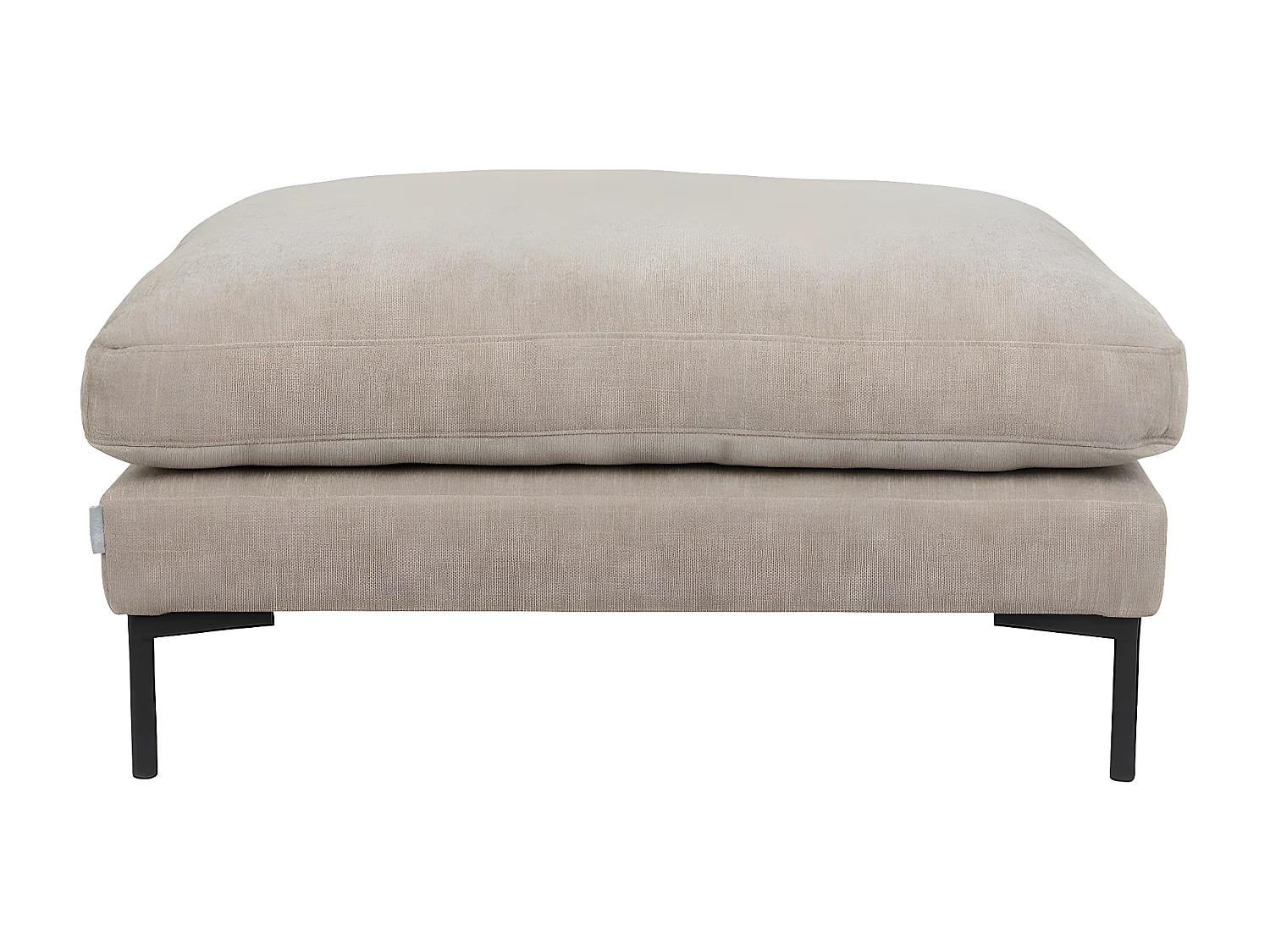 SUMMER - Pouf en tissu microfibres beige Summer