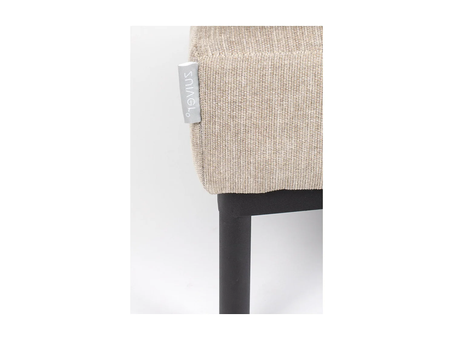 SUMMER - Pouf en tissu microfibres beige Summer