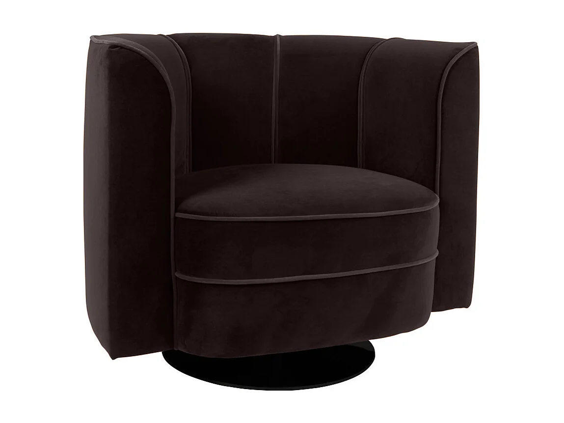 Flower - Fauteuil lounge en velours - Couleur - Noir