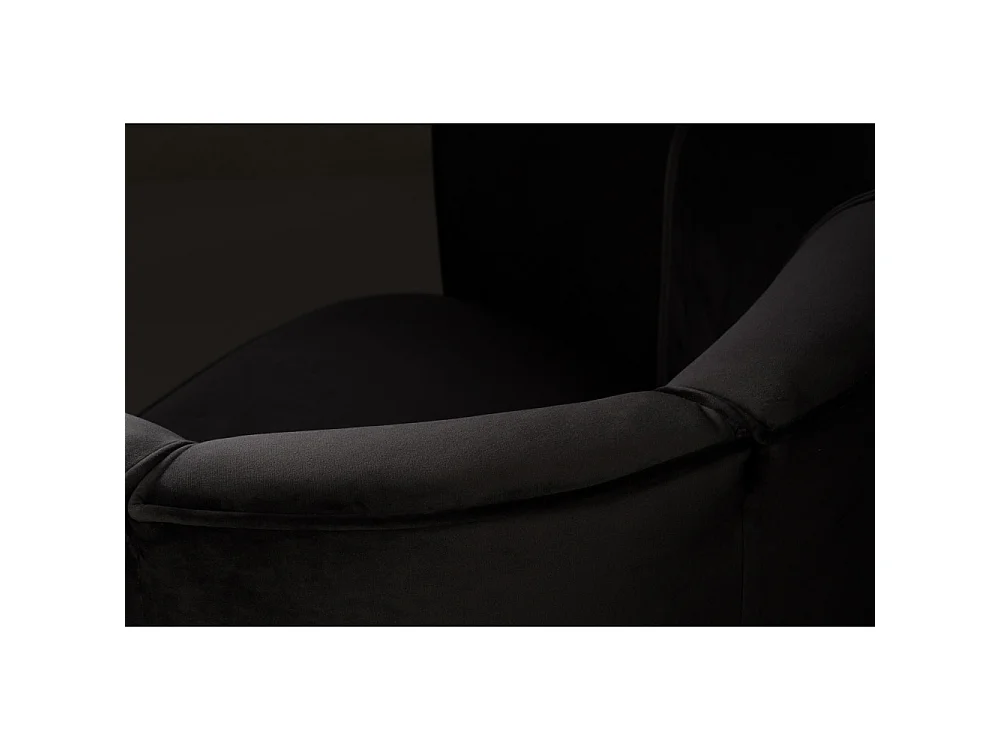 Flower - Fauteuil lounge en velours - Couleur - Noir