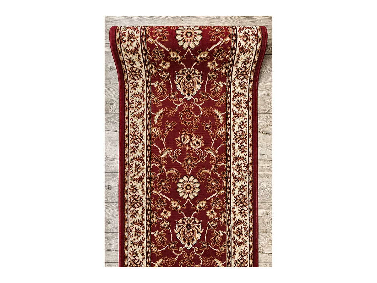 TAPIS DE COULOIR BCF MORAD Klasyk classique bordeaux 60x690 cm