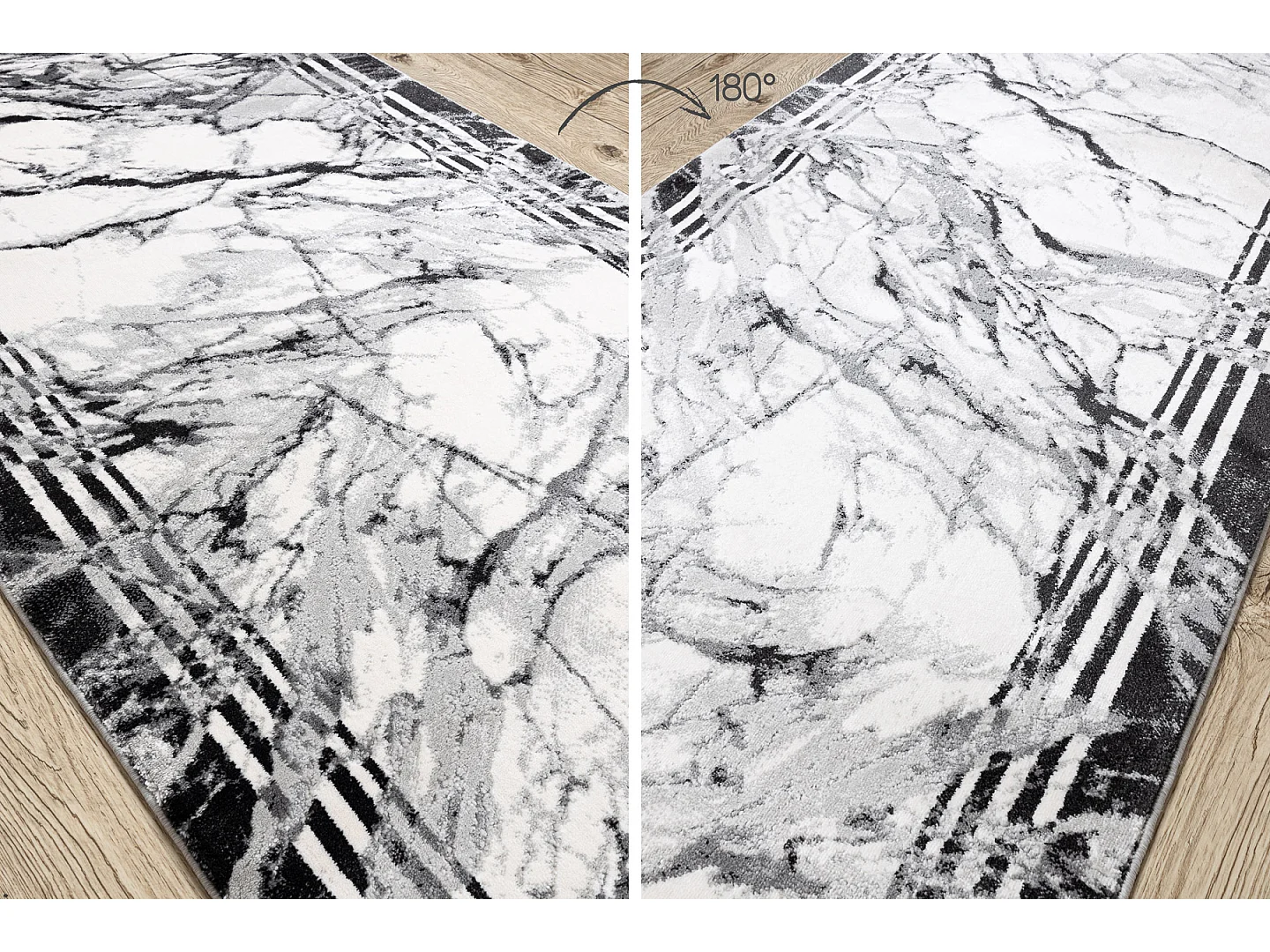 Modern Läufer TULS 51210 Marmor anthrazit 100x780 cm