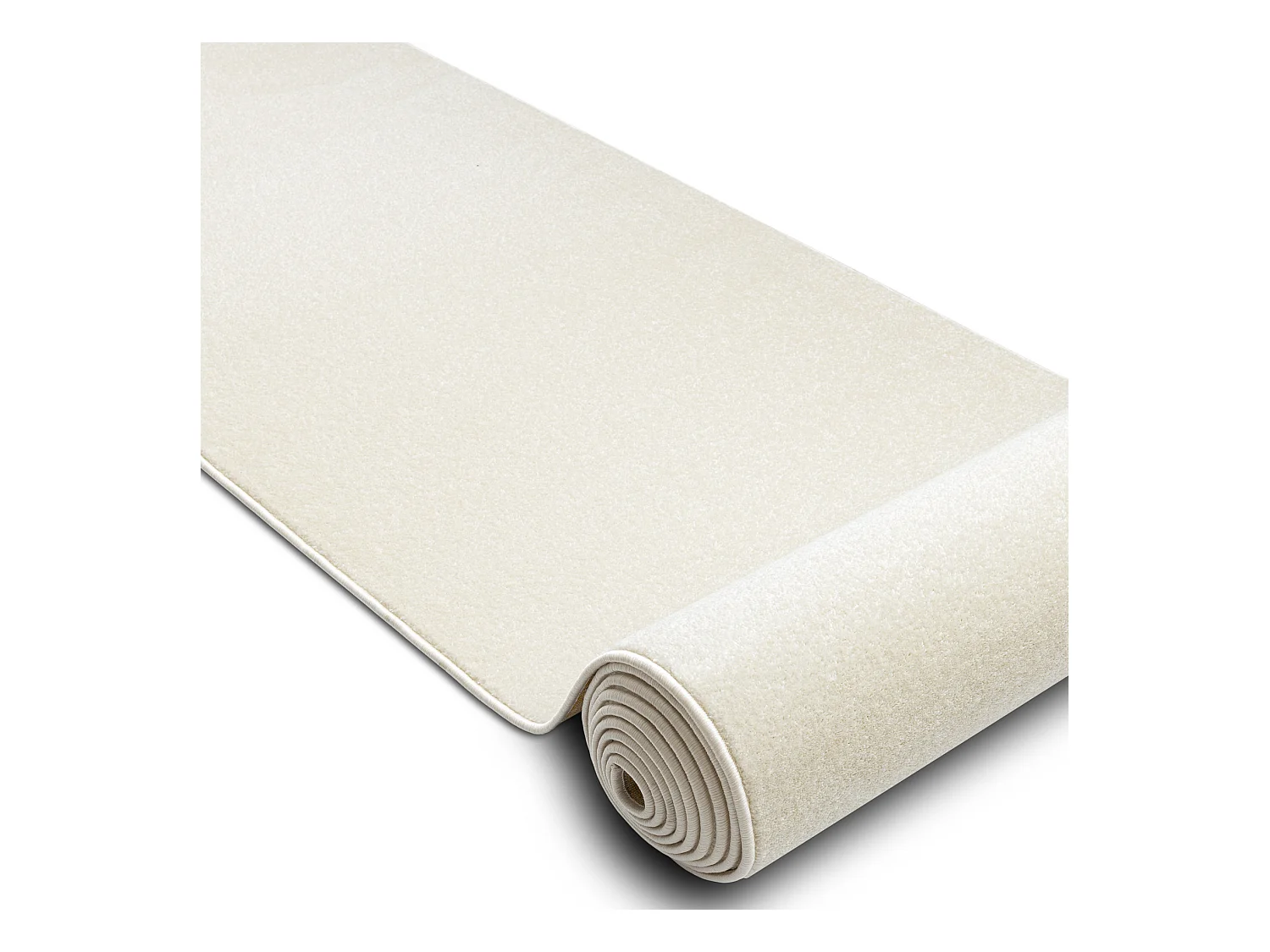 Tapis de couloir KARMEL plaine, une couleur blanc 70x950 cm