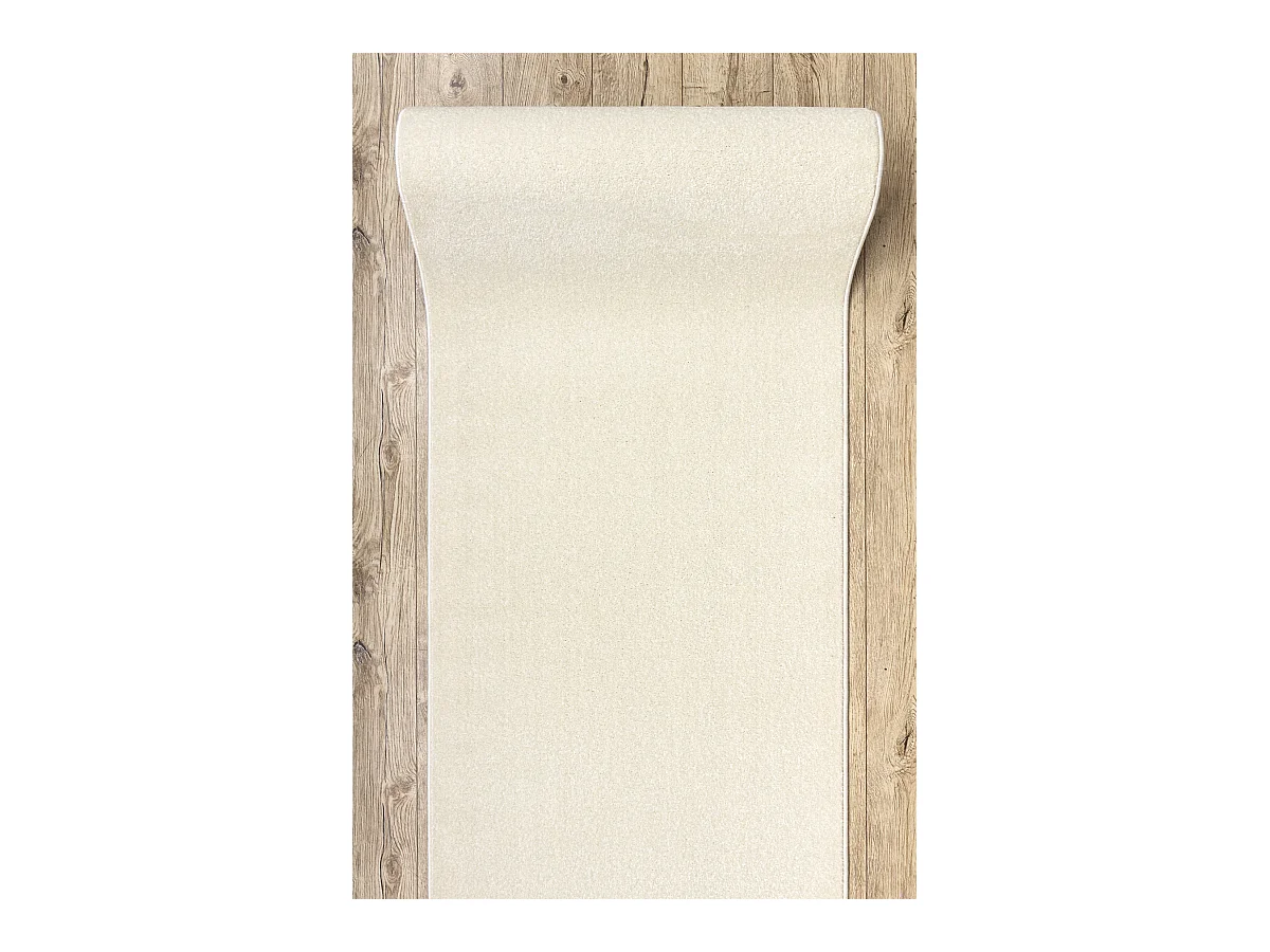 Tapis de couloir KARMEL plaine, une couleur blanc 70x950 cm