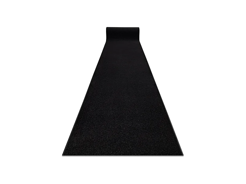 Läufer KARMEL Glatt, einfarbig schwarz 100x970 cm