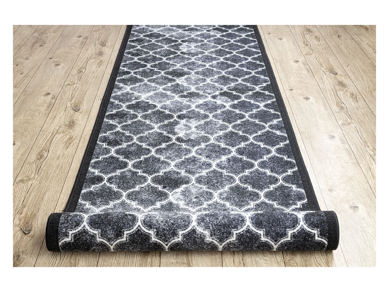 TAPIS DE COULOIR antidérapant CLOVER gris 67x690 cm