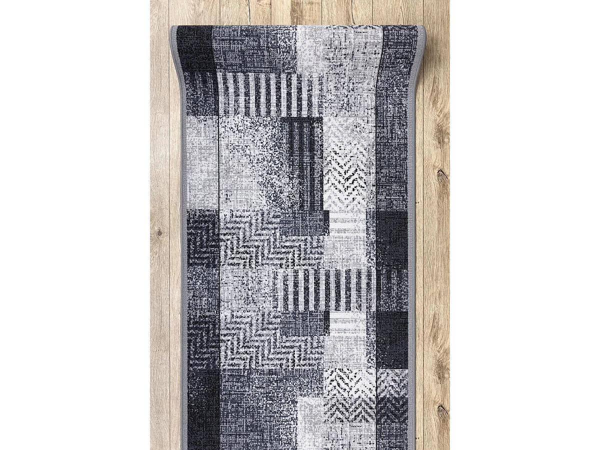 TAPIS DE COULOIR antidérapant ESSENZA gris 67x910 cm