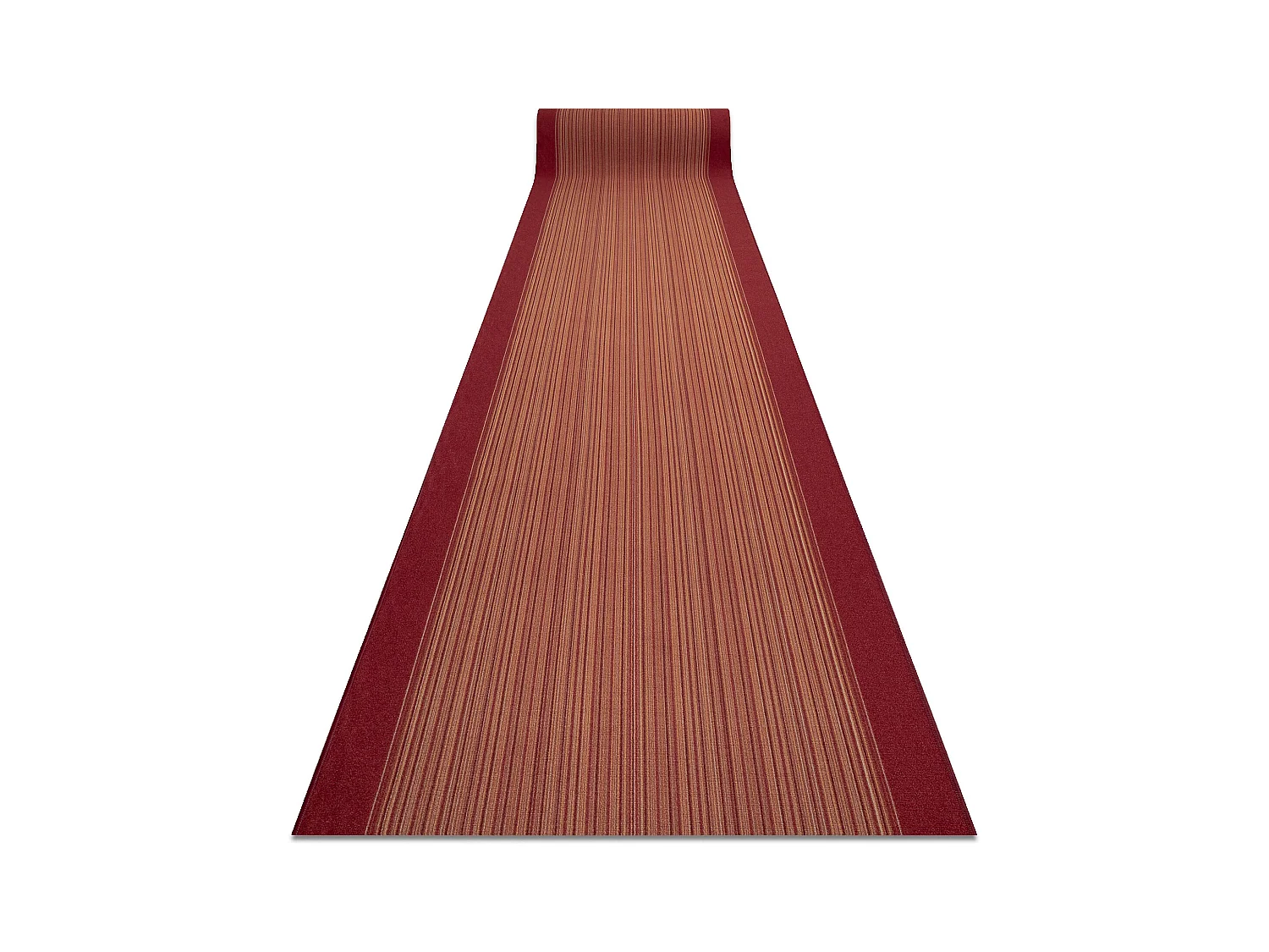 Alfombra de pasillo con refuerzo de goma CARNABY anaranjado 80x970 cm