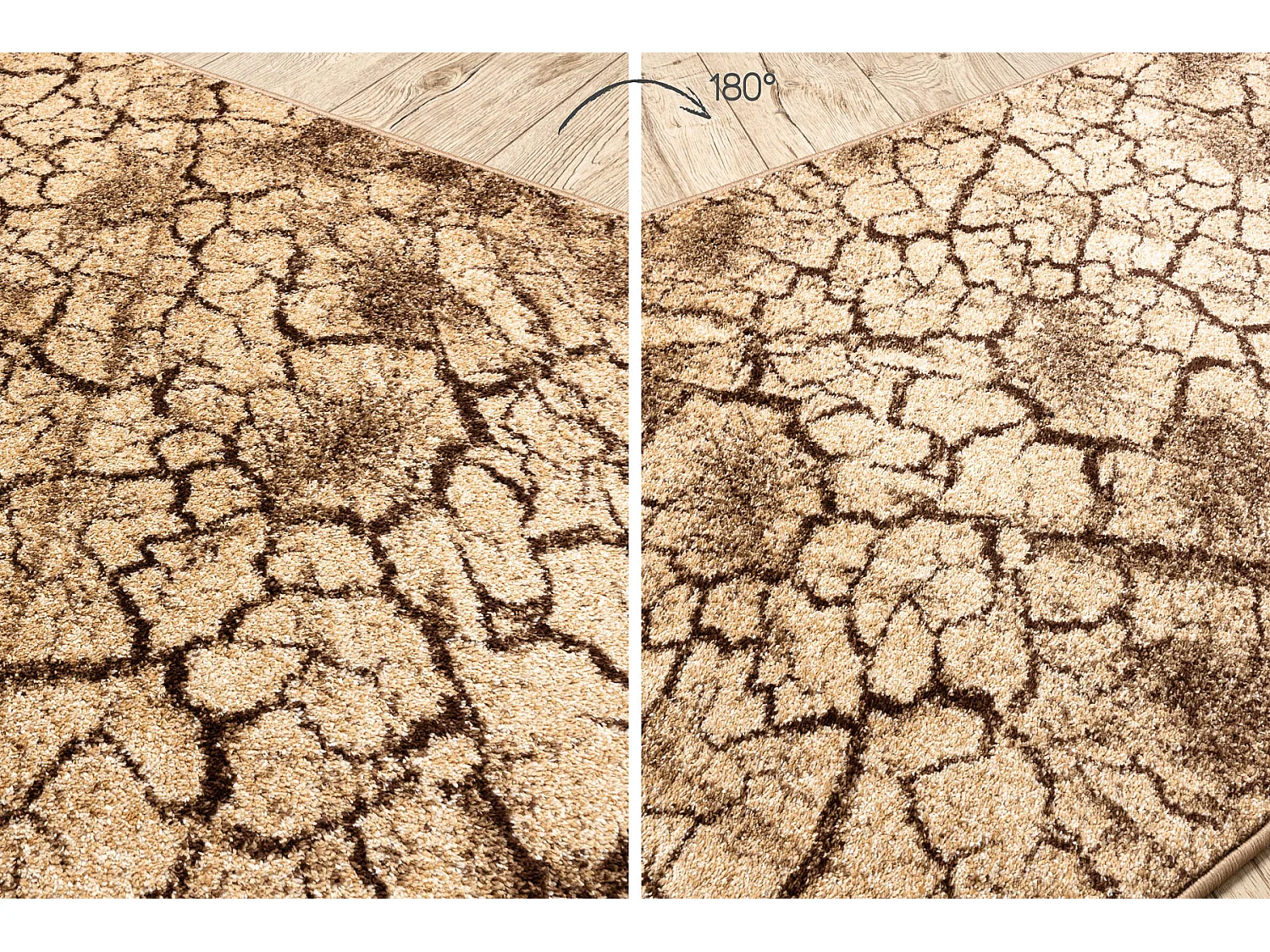 Chodnik KARMEL Terra popękana ziema orzech 100cm 100x240 cm