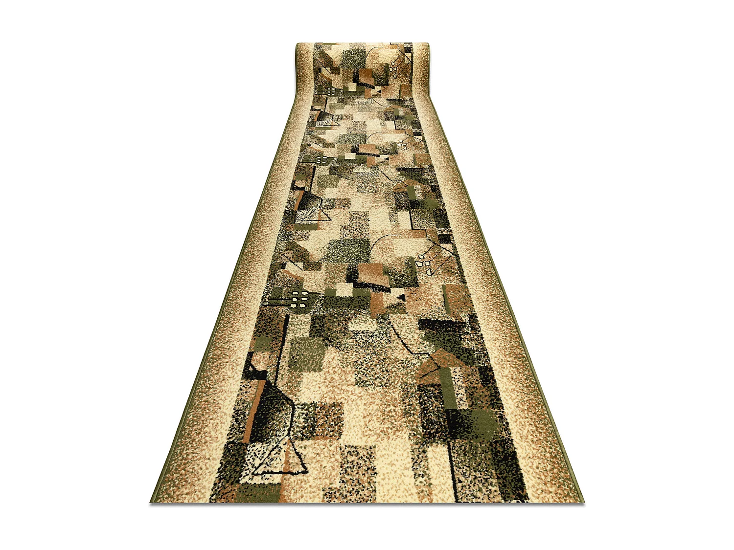 TAPIS DE COULOIR BCF IMPRESJA olive 70x310 cm