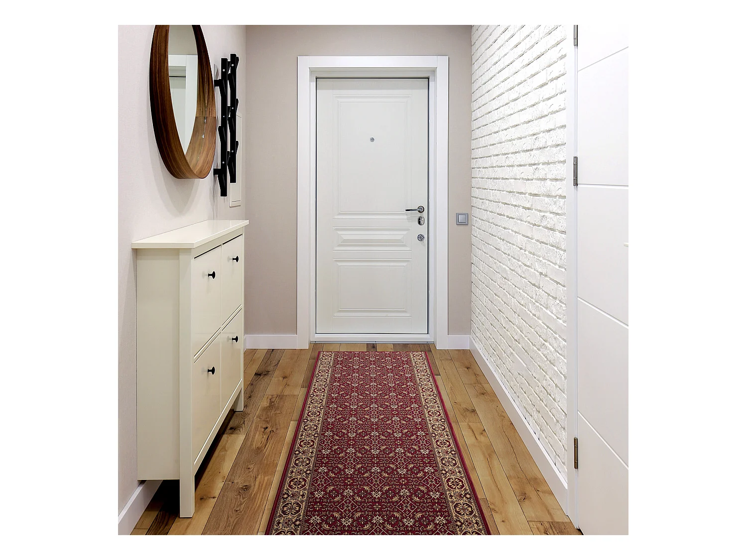 TAPIS DE COULOIR ANTIDÉRAPANT BIDJAR bordeaux 100x510 cm