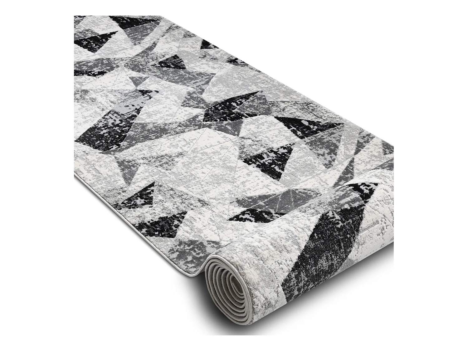 Tapis de couloir TULS 51211 moderne, Géométrique anthracite 100x710 cm