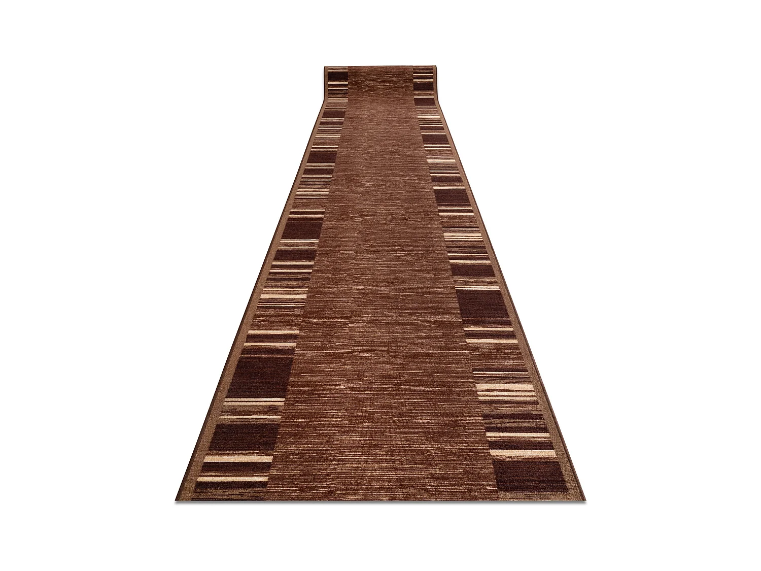 TAPIS DE COULOIR antidérapant ADAGIO marron 80x1000 cm