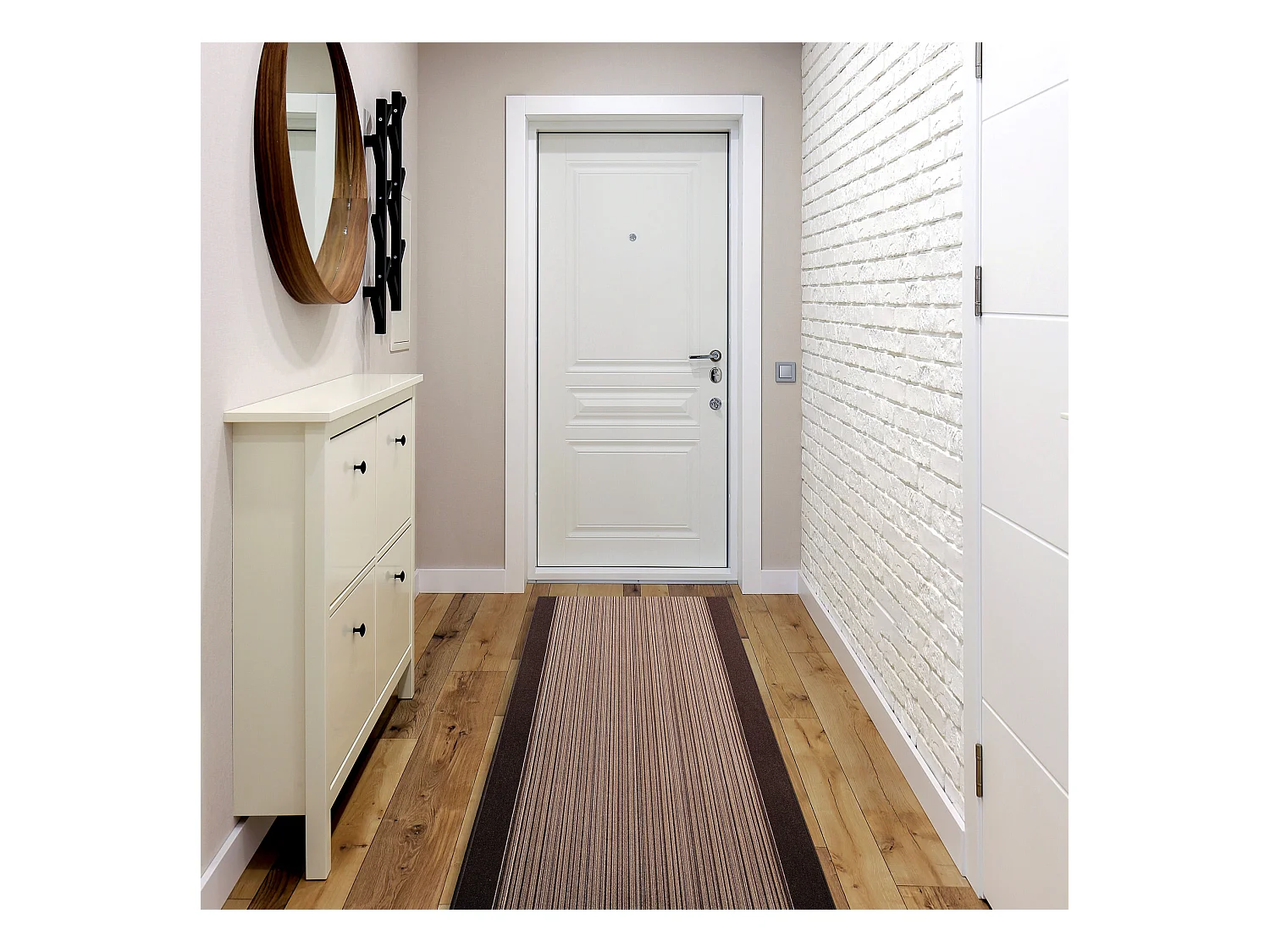 PASSATOIA GOMMATA CARNABY marrone 80x910 cm