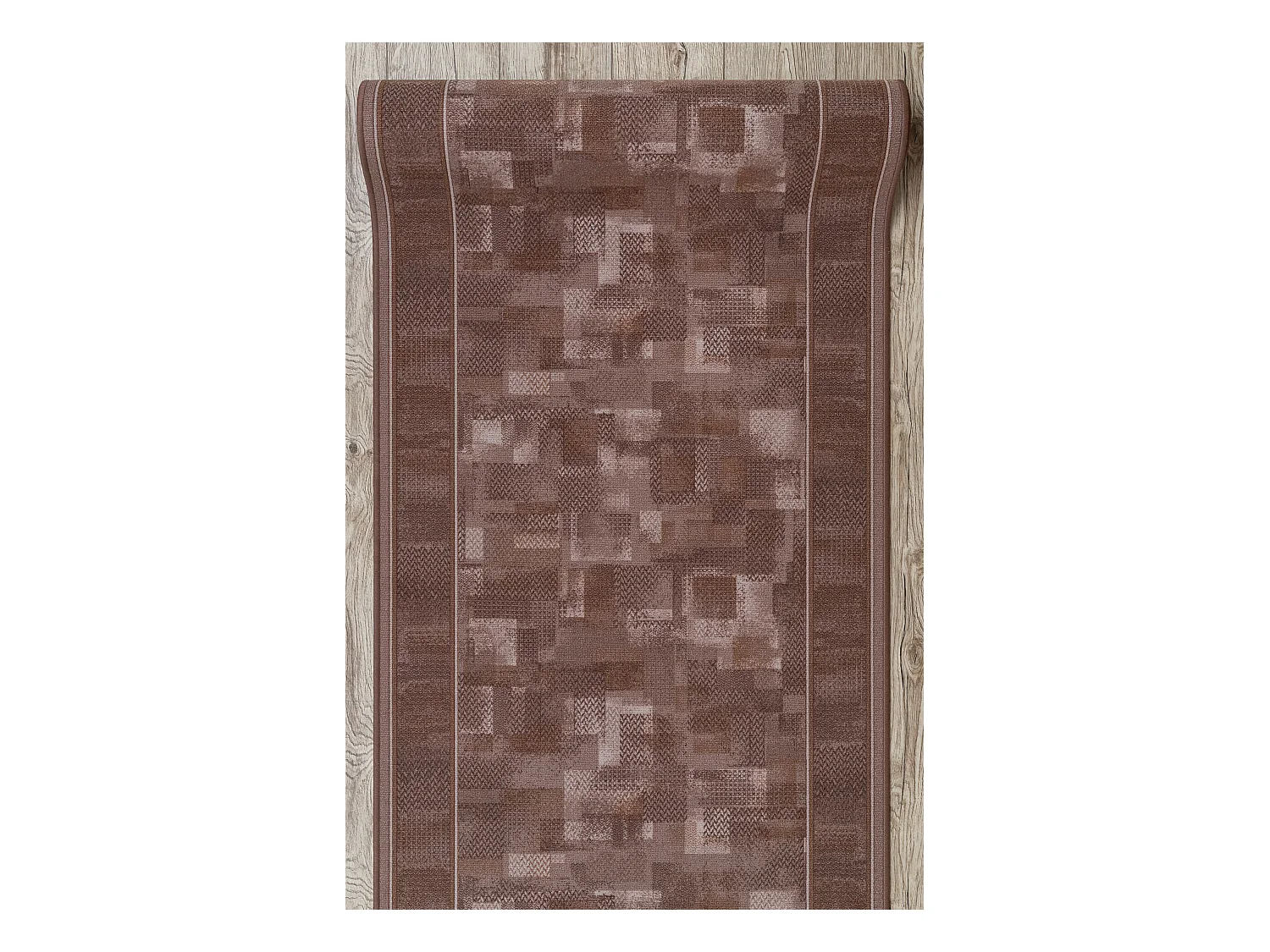 TAPIS DE COULOIR ANTIDÉRAPANT TRIBE marron 100x660 cm