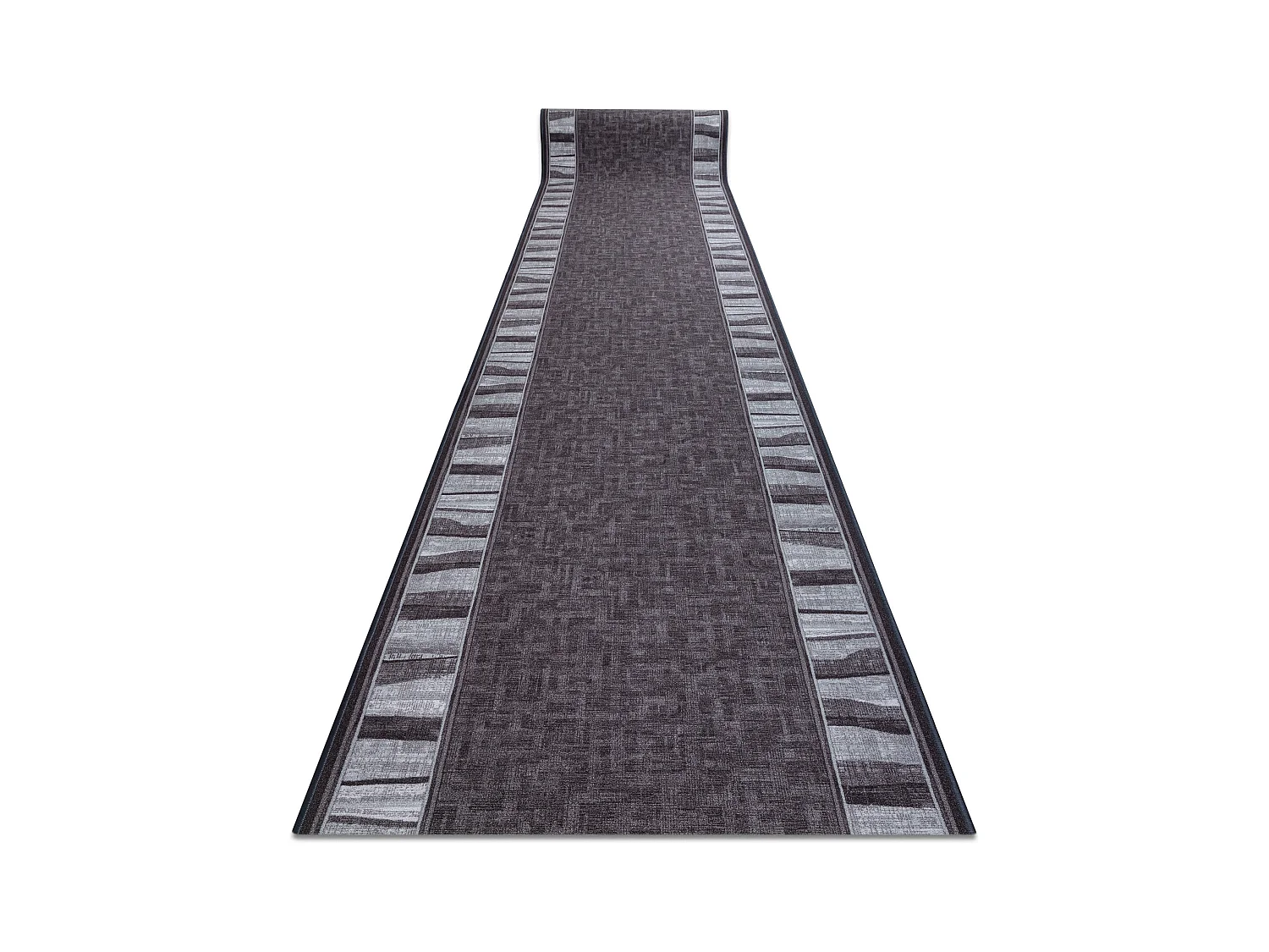 TAPIS DE COULOIR antidérapant LINEA gris 67cm  67x630 cm