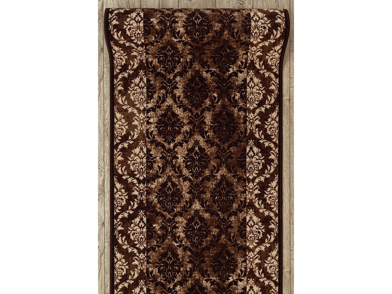 CHODNIK podgumowany 67 cm ROMANCE brązowy  67x970 cm