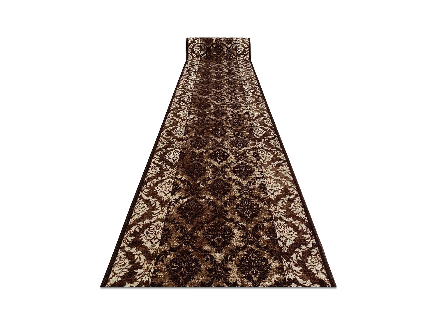 TAPIS DE COULOIR antidérapant ROMANCE marron  67x970 cm