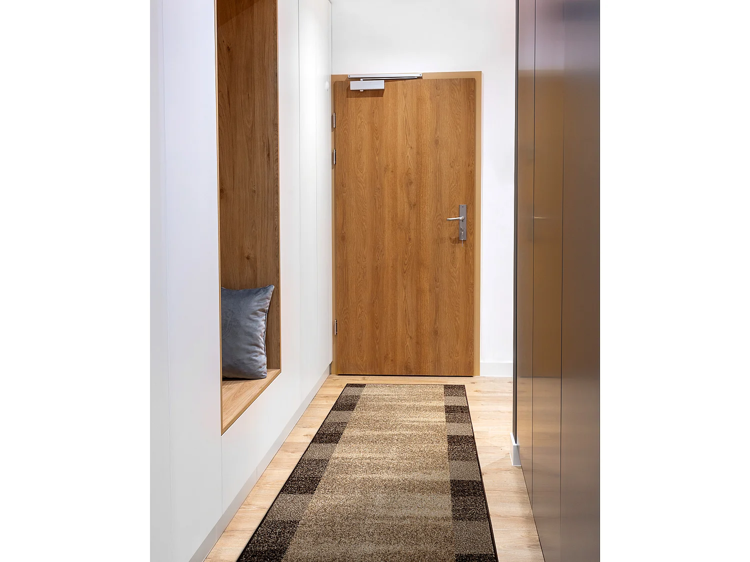 Läufer KARMEL Etna Rahmen, Sand Nuss 100x730 cm