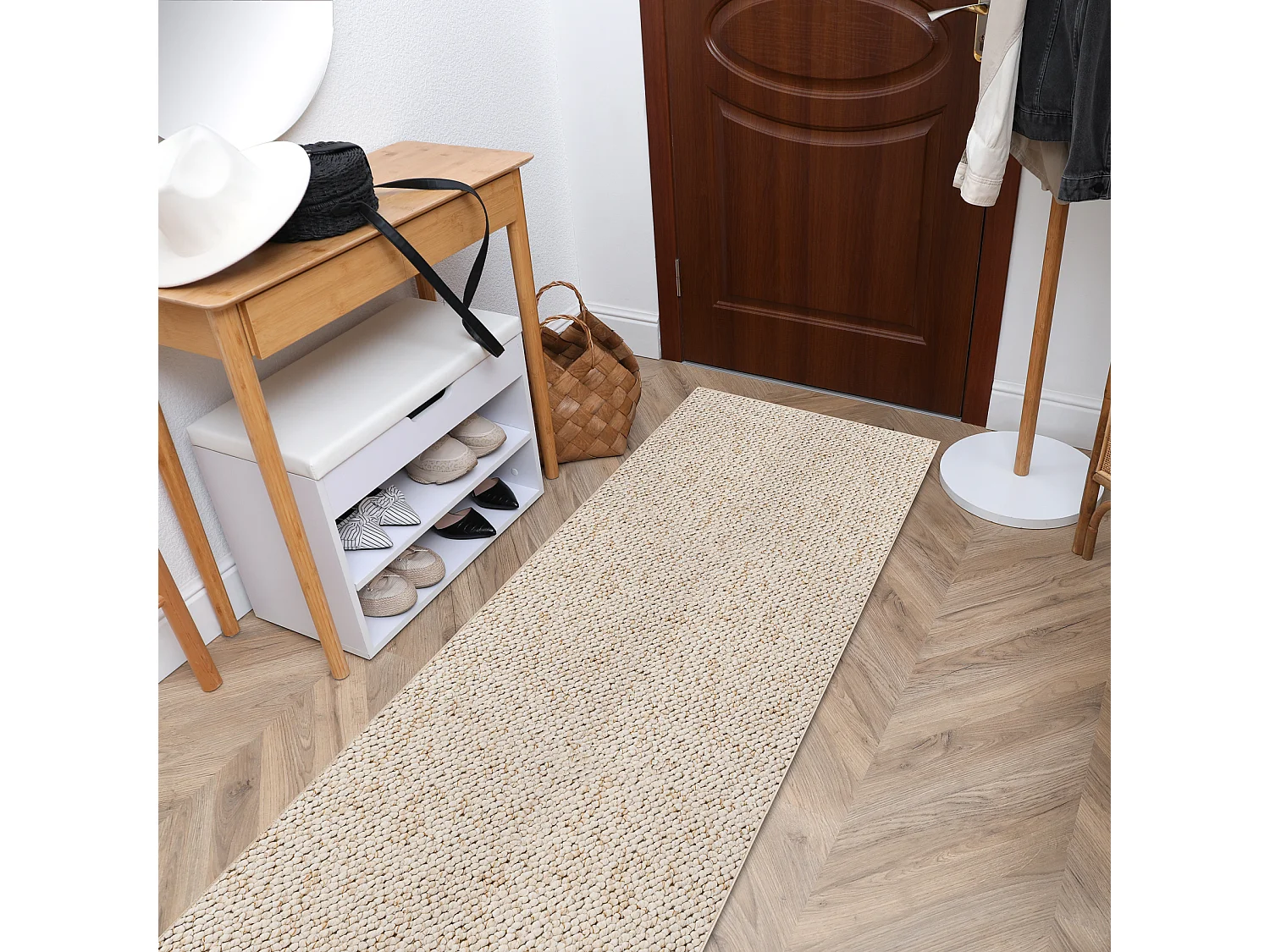 Tapis de couloir CASABLANCA 610 crème 100x370 cm
